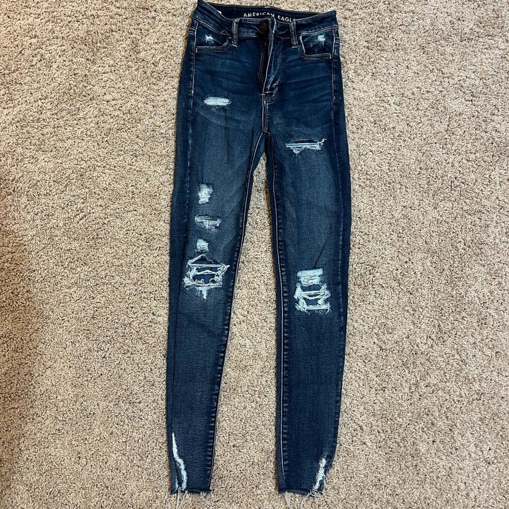 American Eagle Next Level Stretch Skinny Jeans (Size 0)